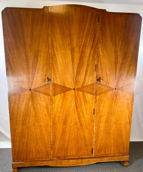 Art Deco Triple Wardrobe