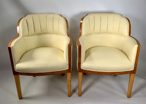 Pair of Art Deco Epstein Banker Salon Chairs