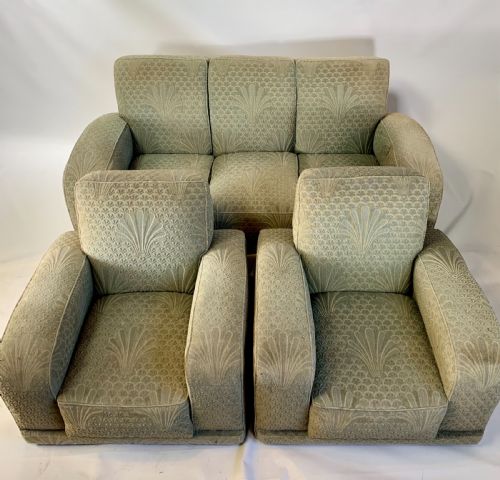 Art Deco Three Piece Suite for Reupholstery.