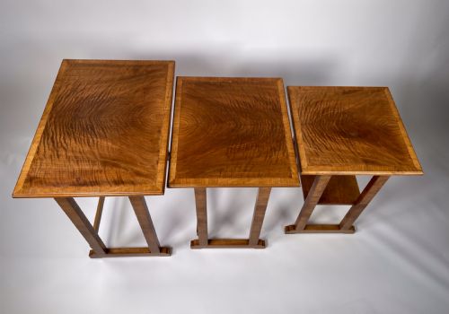 fig 1. A Heal's Nest of Three Art Deco Tables.