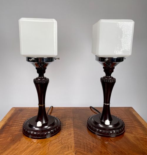 A Pair of Art Deco Lamps