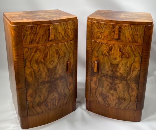 A Pair of Art Deco Bedside Cabinets