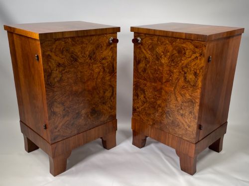 A Pair of French Art Deco Bedside Cabinets
