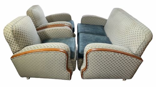 fig 1. Art Deco Sofa and Pair of Armchairs