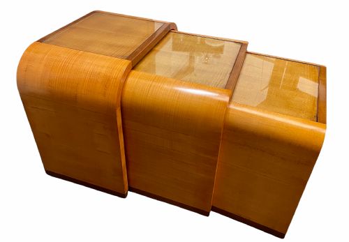 fig 1. Nest of Three Art Deco Tables by Hille