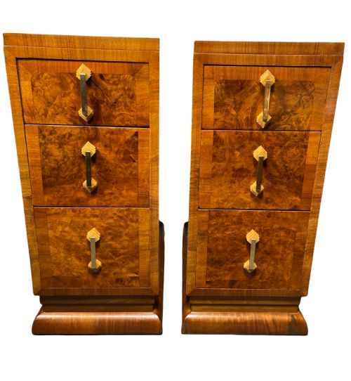Pair of Art Deco Bedside Cabinets