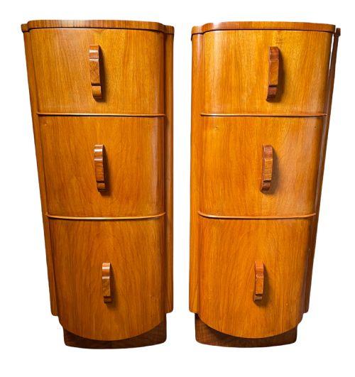 A Pair of Art Deco Bedside Cabinets