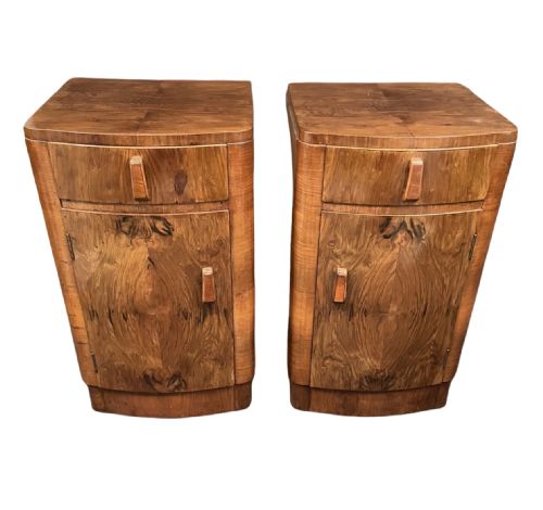 A Pair of Art Deco Bedside Cabinets