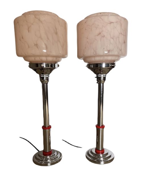 A Pair of Art Deco Lamps