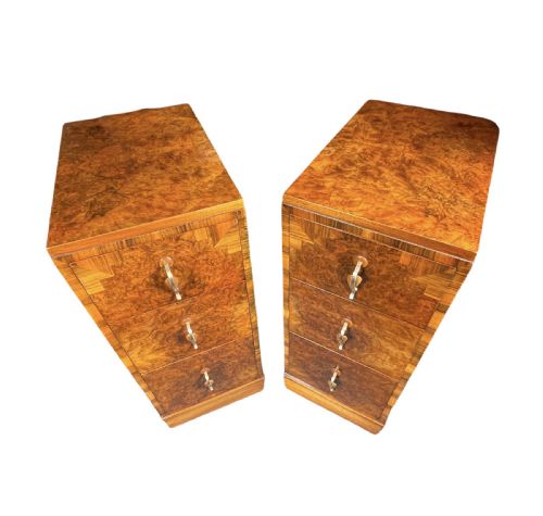 Pair of Art Deco Bedside Cabinets