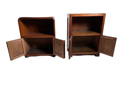 fig 1. Art Deco Betty Joel Matched Pair of Bedside Cabinets