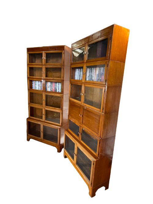 fig 2. A Pair of Art Deco Walnut Bookcases