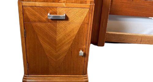 fig 1. Art Deco Headboard with matching bedside cabinets