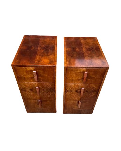 Pair of Art Deco Bedside Cabinets
