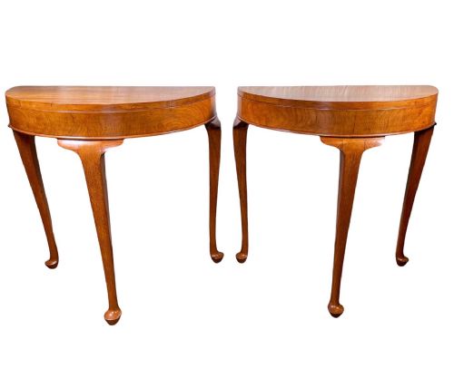 A Pair of Demi Lune Side/console Tables