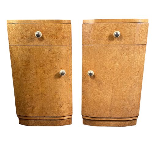 Fine Pair of Art Deco Bedside Cabinets