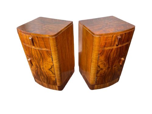 Pair of Art Deco Bedside Cabinets