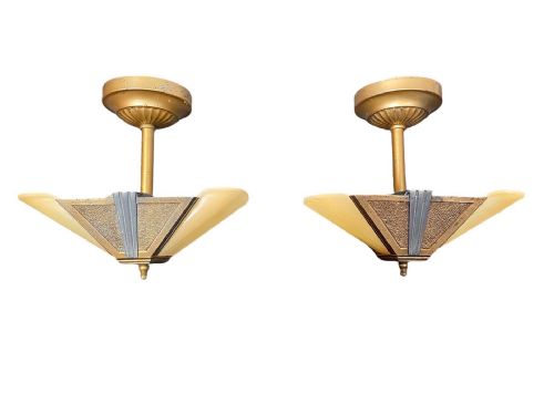 A Pair of Art Deco Lights