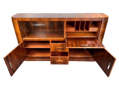 fig 1. Superb Art Deco Bureau/Bookcase by De Coene