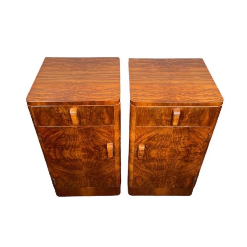 A Pair of Art Deco Bedside Cabinets