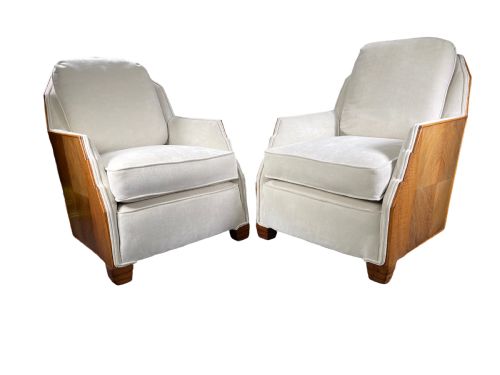 A Pair of French Art Deco Armchairs