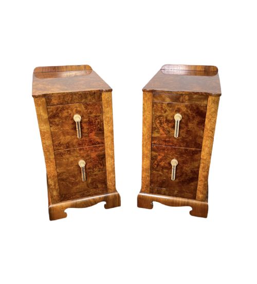 A Pair of Art Deco Bedside Cabinets