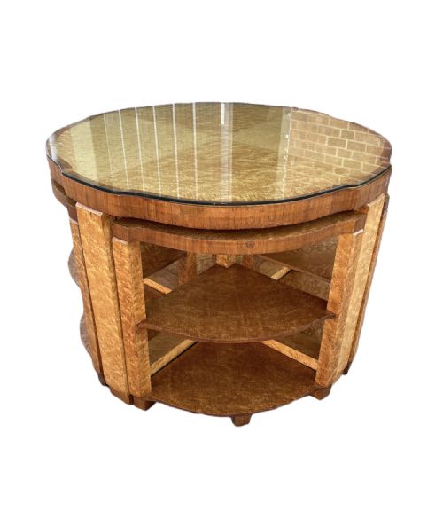 ART DECO NEST OF FIVE TABLES BY HARRY AND LOU EPSTEIN