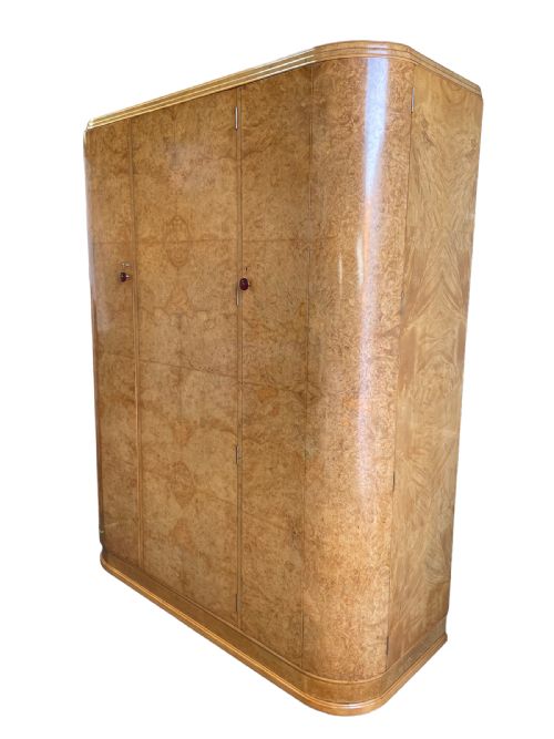 Superb Art Deco Triple Wardrobe