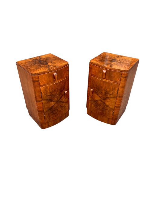 Pair of Art Deco Bedside Cabinets