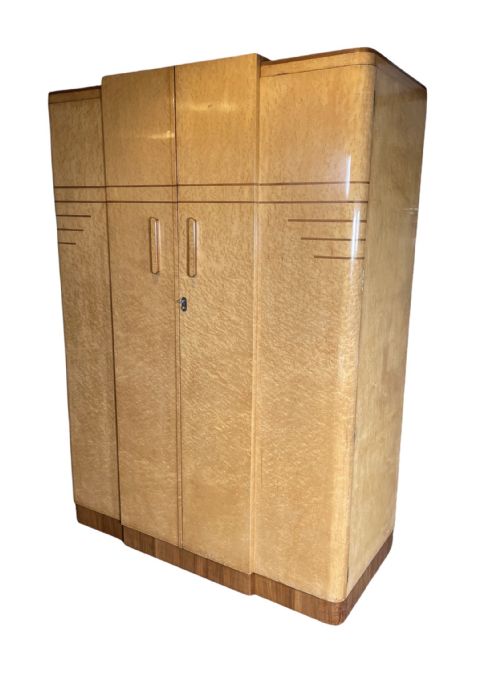 Art Deco Triple Wardrobe