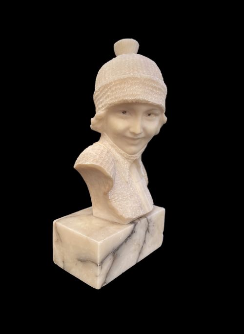 Art Deco Alabaster Bust