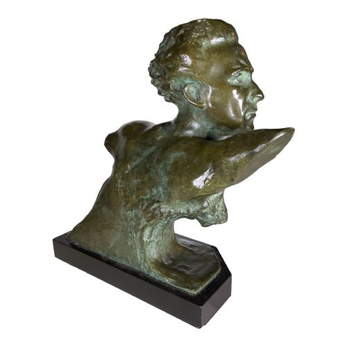fig 2. Art Deco Aviator Bronze by Frederic C Focht