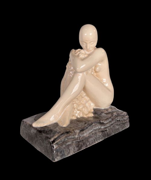 ART DECO FIGURE DESIGNED BY L ROSSAT FOR MARCEL GUILLARD