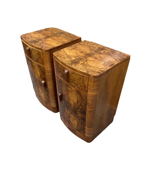 Pair of Art Deco Bedside Cabinets