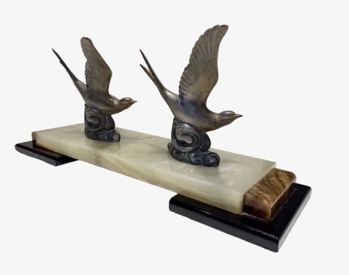 Art Deco Sculpture of Swallows