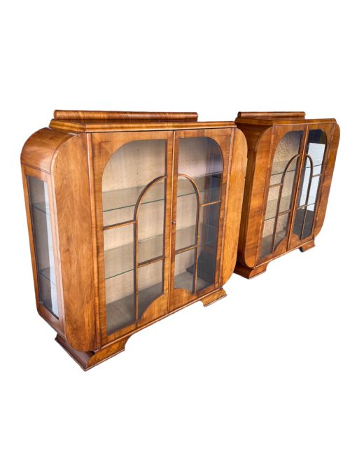 fig 1. Pair of Art Deco Display Cabinets