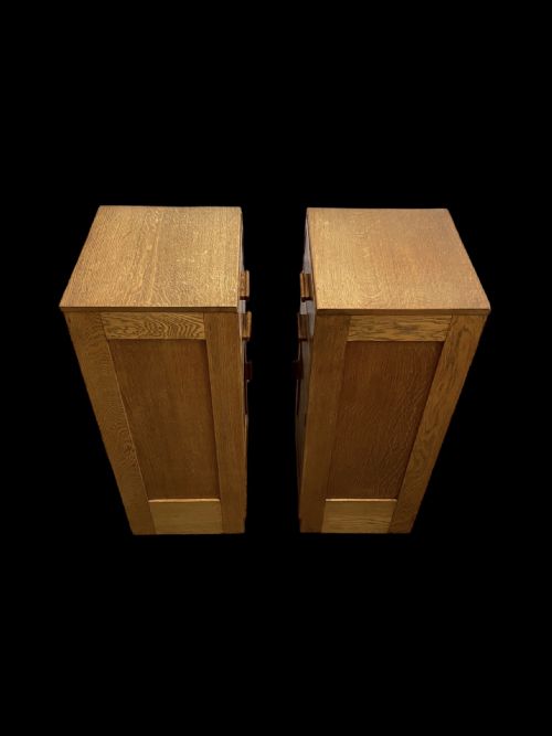 fig 1. Pair of Art Deco Bedside Cabinets in oak