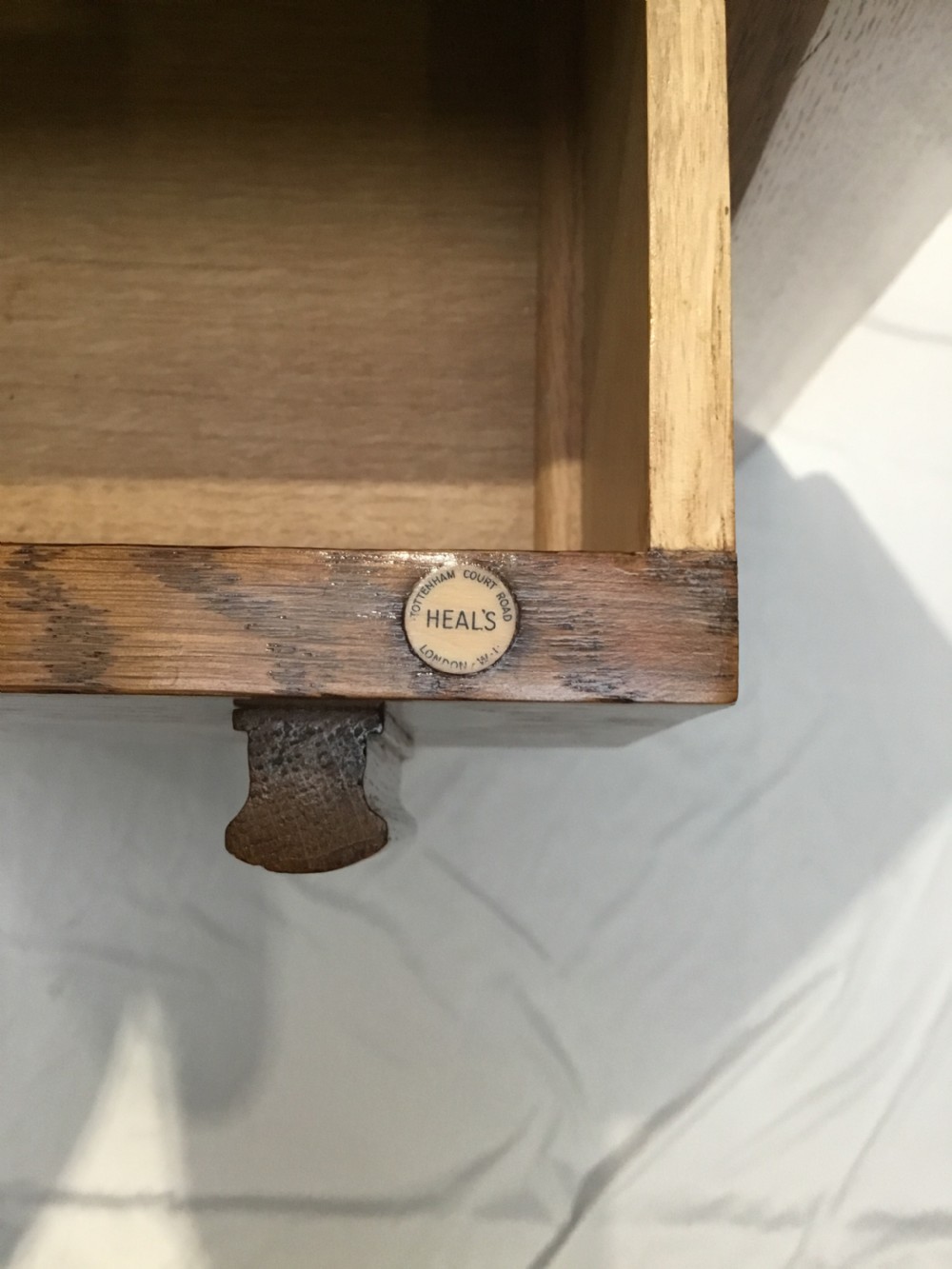 Art Deco Oak Heals Corner Desk. View VI