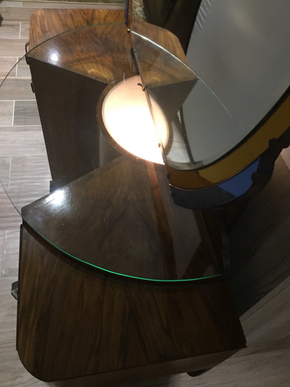 An Impressive Walnut Art Deco Dressing Table View IV