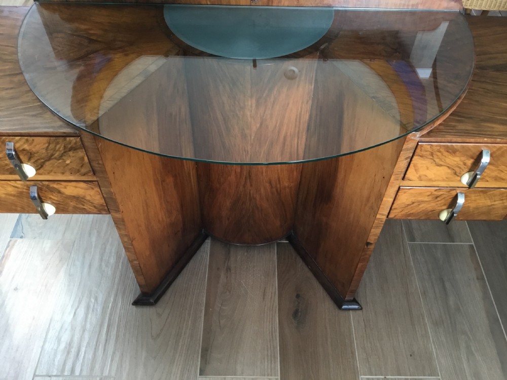 An Impressive Walnut Art Deco Dressing Table View VI