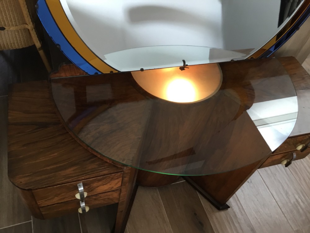 An Impressive Walnut Art Deco Dressing Table View VIII