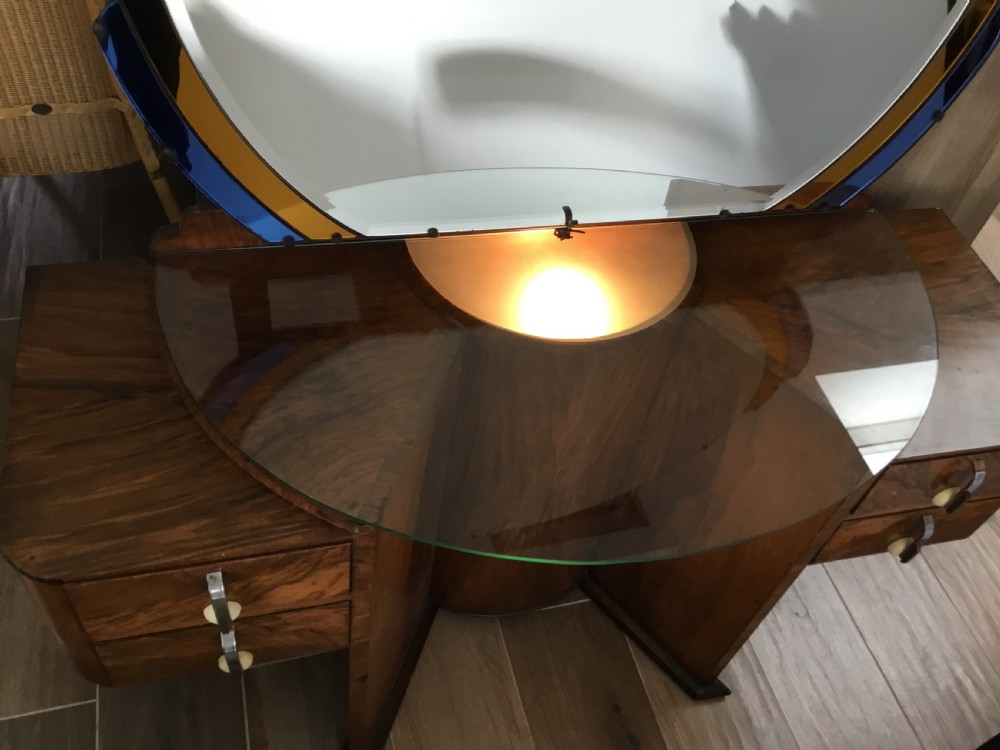 An Impressive Walnut Art Deco Dressing Table View IX