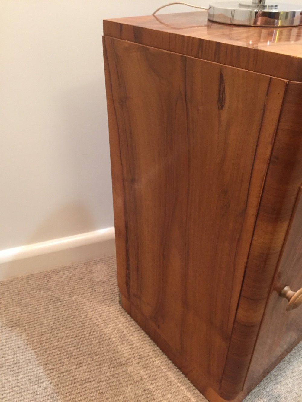 A Good Pair of Art Deco Walnut Bedside Cabinets  View VII