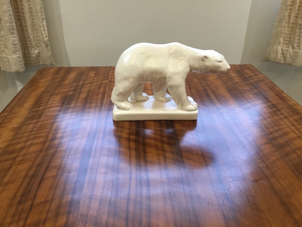 Art Deco Beswick Polar Bear on Base View II