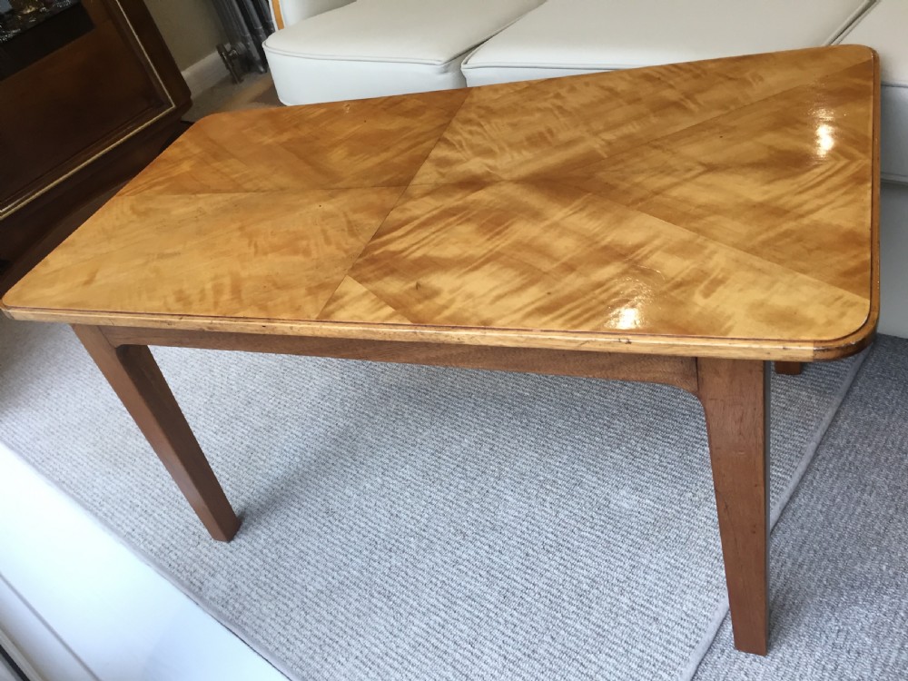 A Satinwood  Art Deco Coffee Table by Waring and Gillow 