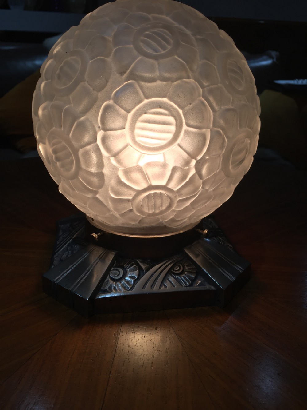 A French Art Deco Table Globe Table Light.