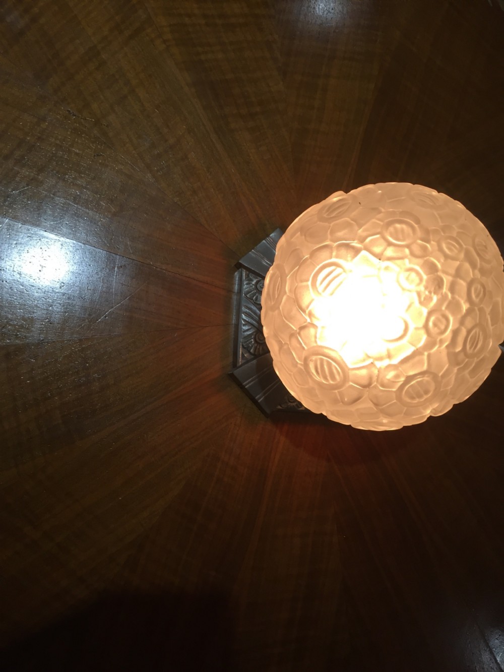 A French Art Deco Table Globe Table Light. View VI