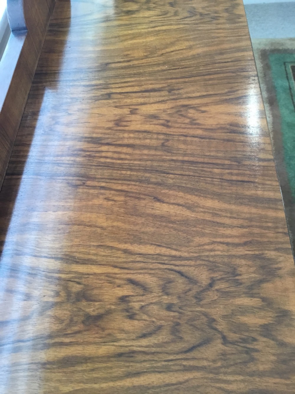 An Elegant Art Deco Walnut Display Cabinet View VII