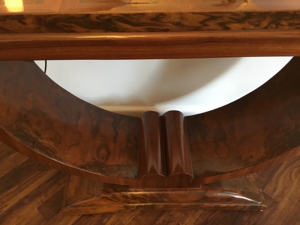 A Fine French Art Deco Walnut Console Table View VI