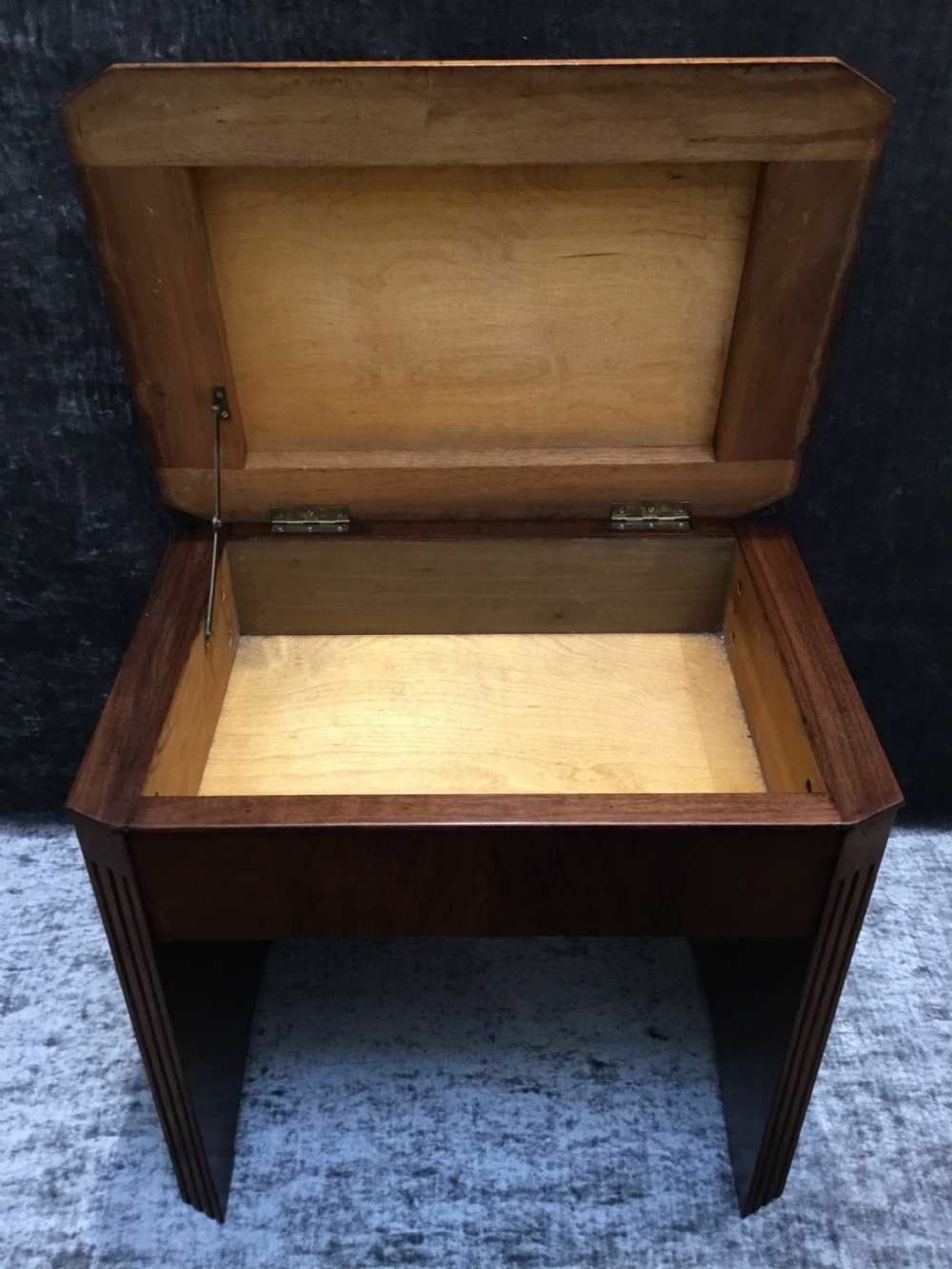 An Art Deco Walnut Piano Stool View VI